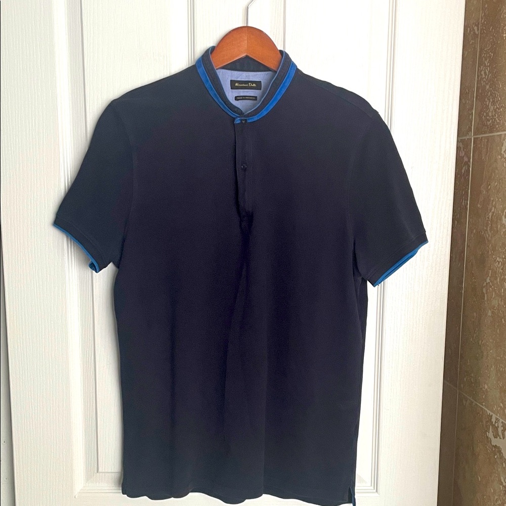 Massimo Dutti - Navy blue banded shirt.